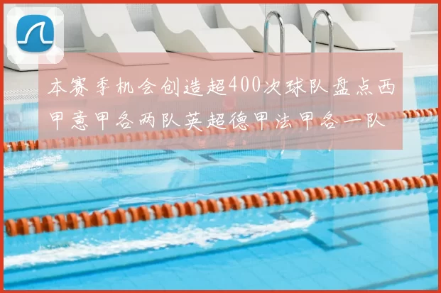 本赛季机会创造超400次球队盘点西甲意甲各两队英超德甲法甲各一队